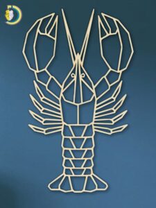 Laser Cut Geometric Lobster SVG DXF Vector