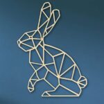 Laser Cut Geometric Rabbit SVG DXF Vector