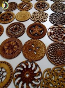 Laser Cut Mandala Coasters Free CDR Vector