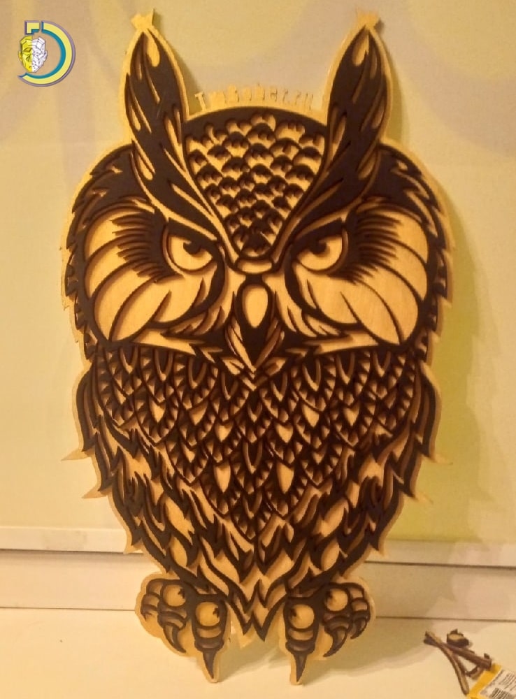Laser Cut Owls Panel Wall Decor CDR Free Vector
