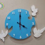 Laser Cut Pigeon Wall Clock Free Vector