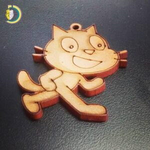 Laser Cut Scratch Logo Keychain 3mm DXF Vector