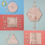 Laser Cut Set of Puzzles Free Vector