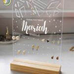 Laser Cut Sparkle Personalized Jewelry Stand Ai Vector