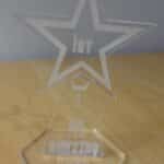 Laser Cut Star Acrylic Award Trophy DXF Free Vector