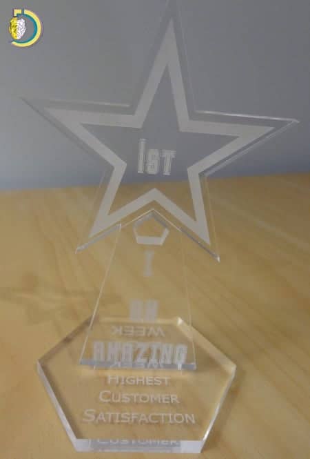 Laser Cut Star Acrylic Award Trophy DXF Free Vector