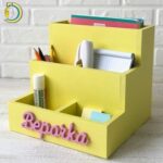 Laser Cut Stationery Organiser File Holder Free CDR Vector