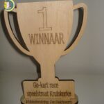 Laser Cut Trophy Cup 6mm Plywood DXF Free Vector