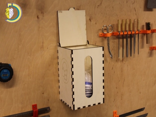 Laser Cut Wall Mounted Respirator Box Free Vector