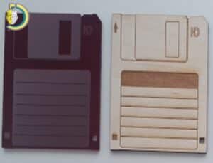 Laser Cut Wooden Floppy Disk Coasters Free Vector