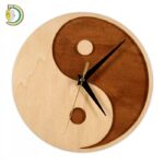 Laser Cut Yin Yang Wall Clock Free Vector