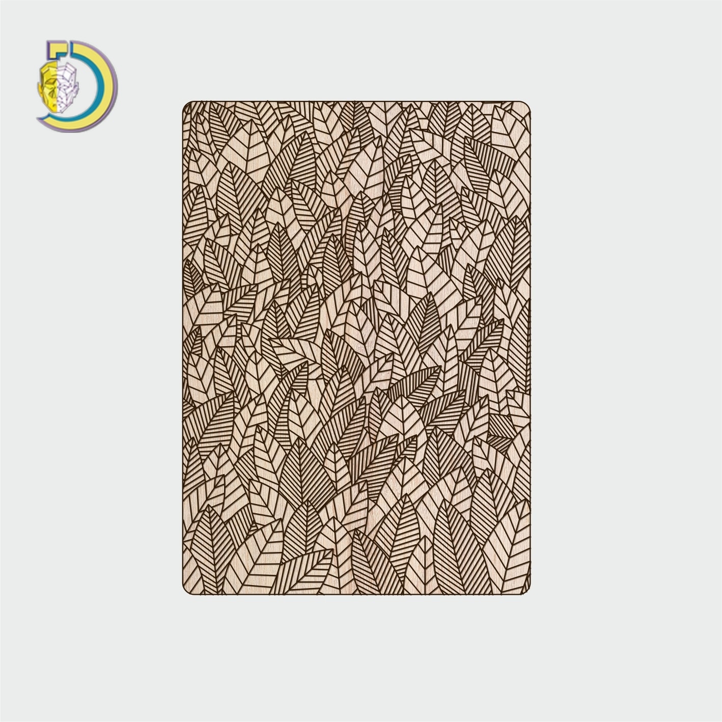 Layout of Leaves Notebook Cover Free Vector