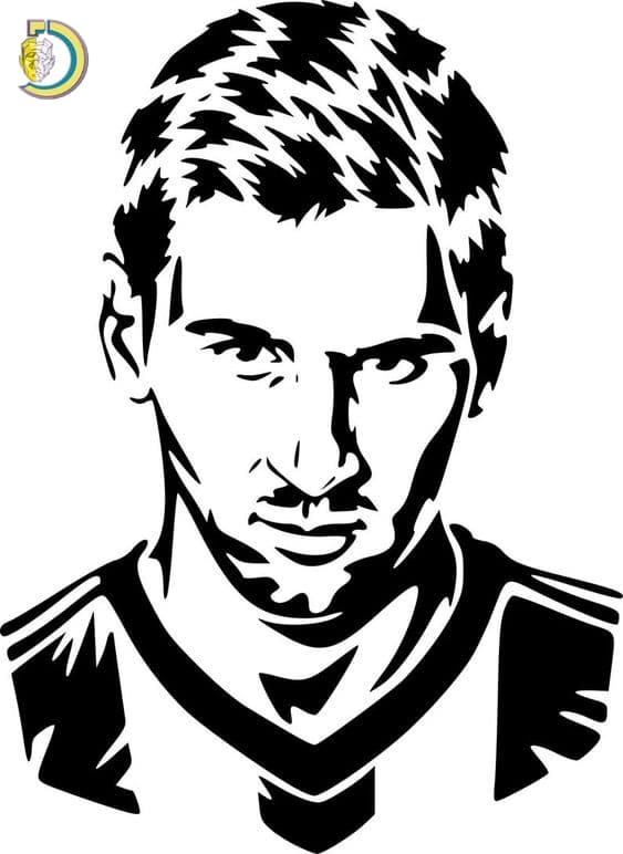 Lionel Messi Face Free Vector