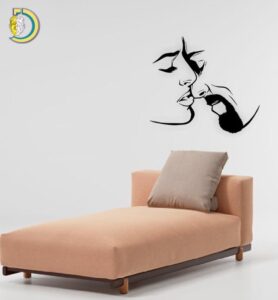 Love Kiss Wall Decor CDR Free Vector