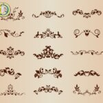 Set Of Vector Floral Ornamental Elements For Design Free Vector