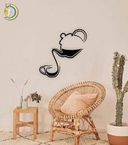 Tea Pot Wall Decor CDR Free Vector