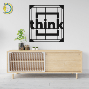 Think Wall Sign Boho Decor Interior Design Living Room