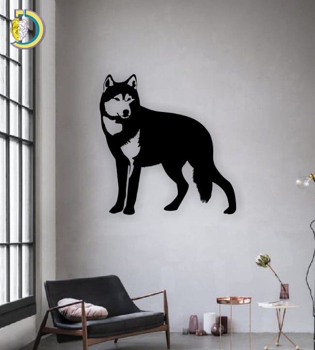 Wolf Wall Decor CDR Free Vector